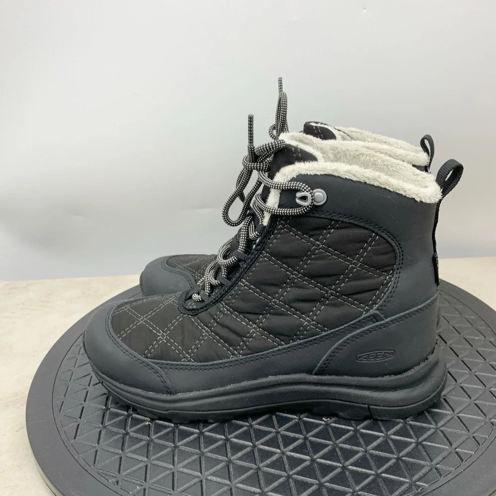 KEEN Boots Women Size 7 Shoes Terradora II Black Dry‎ Waterproof Lined Tie